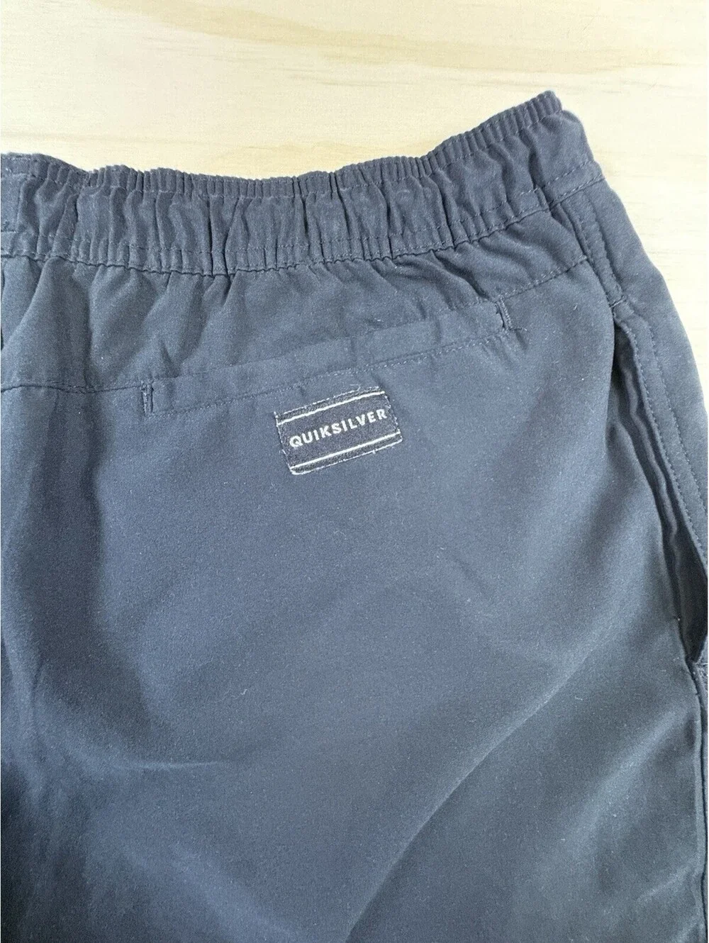 Quiksilver Volley Swim Trunks Mens Large Black Drawstring Surf Beach Swim Shorts